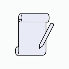 Order Icon. Purchase Note Symbol - Vector. Presented within Line Art Style.