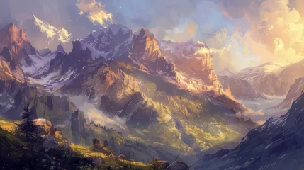 Wandaufkleber Alpine Bliss, Skyward Majesty © lan