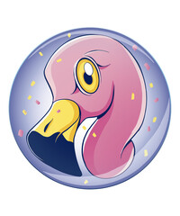 Charming Flamingo Gaze Cute Animal Lover