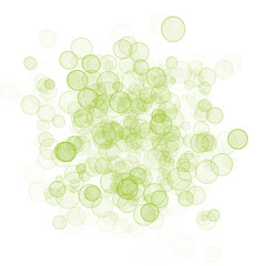 Bokeh Overlay Green Bubbles