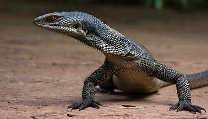 A-Monitor-Lizard-With-Its-Tail-Raised-Ready-To-De-Upscaled_8