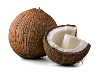 coconut on a white background