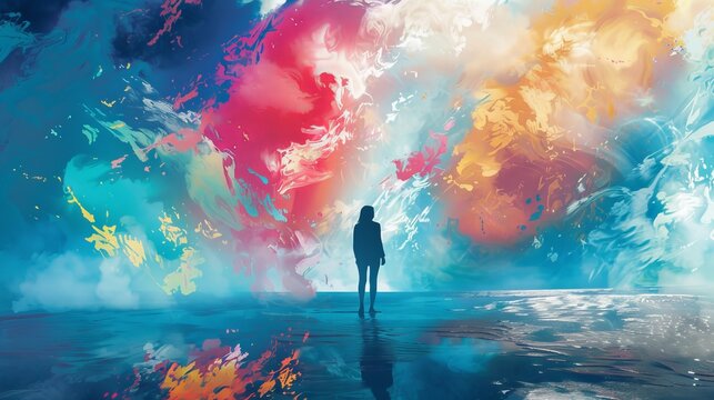 Redefining the canvas in a digital world   AI generated illustration