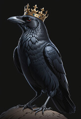 Fototapeta premium crow wear crown
