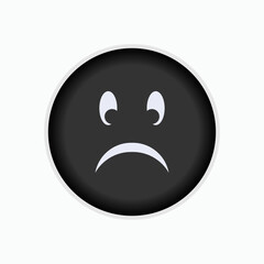  Unhappy Icon. Sad, Unexpected Symbol - Vector. 