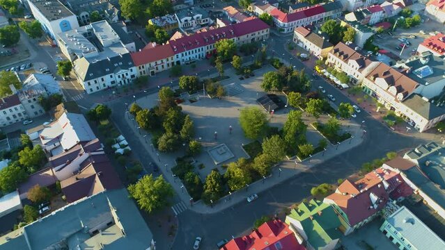 Plac Wolnosci Centrum Biala Podlaska Downtown Aerial View Poland