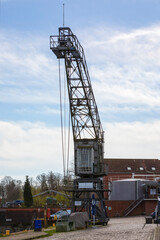 Historic harbor crane at Stade, Germany