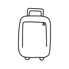 Suitcase in doodle style. Vector illustration
