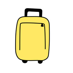 Suitcase in doodle style. Vector illustration