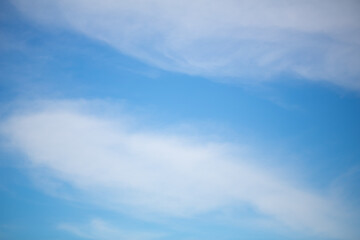 Fototapeta premium Blue sky with white clouds of juicy beautiful color 