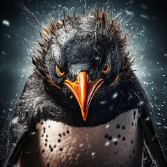 penguin very angry and strong сreated with Generative Ai