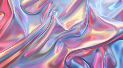 Beautiful fashion smooth elegant holographic glossy cloth. Abstract 3D art background.....