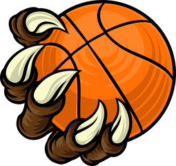 Basketball Ball Claw Cartoon Monster Animal Hand