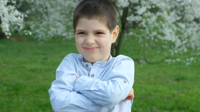 Emotions of a resentful six-year-old child in nature