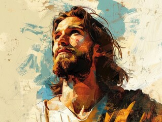 paint of Jesus , portrait