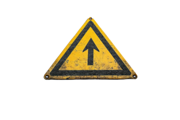 traffic signs on the road
isolated on white background.