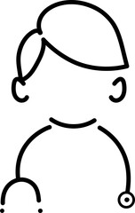 Male doctor with his stethoscope vector illustration