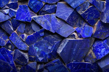 Lapis Lazuli Texture, Blue Stone Background, Lazure Gem Slice, Dark Blue Crystal Mineral Pattern