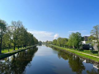Fototapeta na wymiar Bridge over the Dortmund–Ems Canal