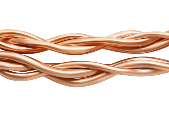 Brass Copper Line
isolated on white background.