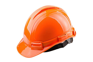 Fototapeta premium safety helmet orange isolated on white background.