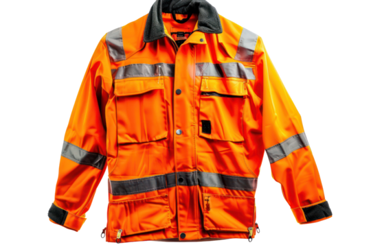 Safety vest, orange
isolated on white background.