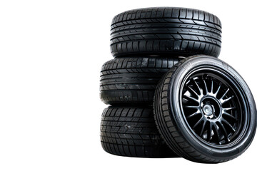  black car wheels Car alloy wheels set
isolated on white background