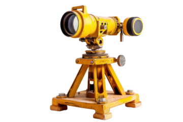  Yellow road level measuring camera
isolated on white background