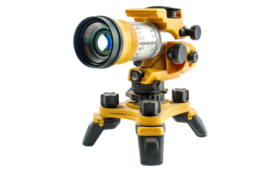  Yellow road level measuring camera
isolated on white background