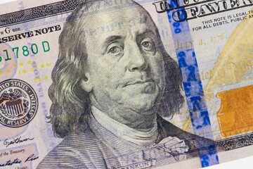 US currency concept - One hundred dollar Ben Franklin