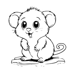 Mouse SVG, Mouse SVG, Mouse, line art png, line art svg, outline, illustration, cartoon, animal, mouse, vector, dog, pet, cute, rodent, bear, drawing, rat, funny, character, mammal, happy, isolated, n