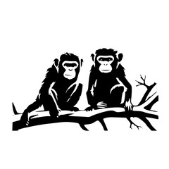 Monkey SVG, Monkey Cricut, Gorilla Svg, Monkey Clip Art, Monkey Png, Monkey Clipart, Gorilla Svg Bundle, Monkey Cut File, Monkey Silhouette, Safari Animals, Woodland Silhouette, African Animals, Line 