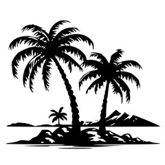 Palm Tree SVG, Palm Tree PNG, Palm Tree Silhouette, Tropical Paradise Bundle, Tropical Svg, Beach Vacation Clipart, Palm Tree Clipart, Palm Tree SVG Cut Files for Cricut, Palm Tree Silhouette, Palm Tr