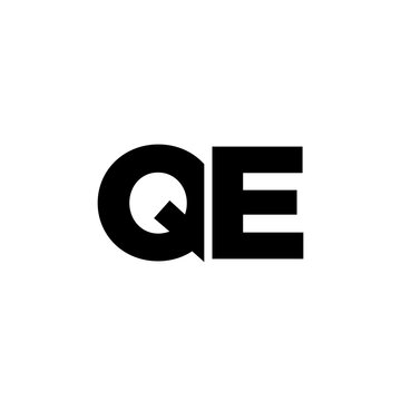 Letter Q and E, QE logo design template. Minimal monogram initial based logotype.