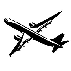 Fototapeta na wymiar Black airplane pictogram