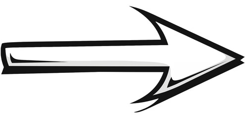 Black and white simple arrow pointing right png