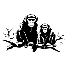 Monkey SVG, Monkey Cricut, Gorilla Svg, Monkey Clip Art, Monkey Png, Monkey Clipart, Gorilla Svg Bundle, Monkey Cut File, Monkey Silhouette, Safari Animals, Woodland Silhouette, African Animals, Line 