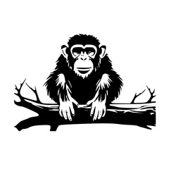 Monkey SVG, Monkey Cricut, Gorilla Svg, Monkey Clip Art, Monkey Png, Monkey Clipart, Gorilla Svg Bundle, Monkey Cut File, Monkey Silhouette, Safari Animals, Woodland Silhouette, African Animals, Line 