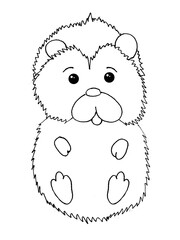cute cartoon hedgehog. Children's drawing