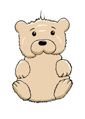 vector illustration of cartoon bear