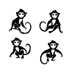 Monkey SVG, Monkey Cricut, Gorilla Svg, Monkey Clip Art, Monkey Png, Monkey Clipart, Gorilla Svg Bundle, Monkey Cut File, Monkey Silhouette, Safari Animals, Woodland Silhouette, African Animals, Line 