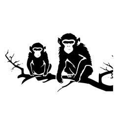 Monkey SVG, Monkey Cricut, Gorilla Svg, Monkey Clip Art, Monkey Png, Monkey Clipart, Gorilla Svg Bundle, Monkey Cut File, Monkey Silhouette, Safari Animals, Woodland Silhouette, African Animals, Line 