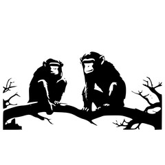 Monkey SVG, Monkey Cricut, Gorilla Svg, Monkey Clip Art, Monkey Png, Monkey Clipart, Gorilla Svg Bundle, Monkey Cut File, Monkey Silhouette, Safari Animals, Woodland Silhouette, African Animals, Line 