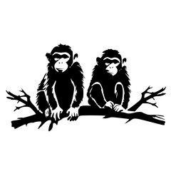 Monkey SVG, Monkey Cricut, Gorilla Svg, Monkey Clip Art, Monkey Png, Monkey Clipart, Gorilla Svg Bundle, Monkey Cut File, Monkey Silhouette, Safari Animals, Woodland Silhouette, African Animals, Line 