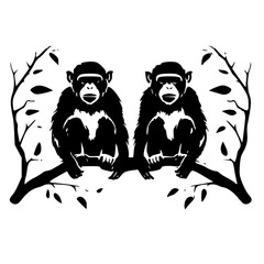 Monkey SVG, Monkey Cricut, Gorilla Svg, Monkey Clip Art, Monkey Png, Monkey Clipart, Gorilla Svg Bundle, Monkey Cut File, Monkey Silhouette, Safari Animals, Woodland Silhouette, African Animals, Line 