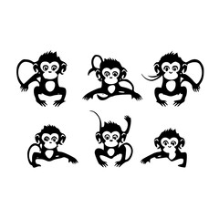 Monkey SVG, Monkey Cricut, Gorilla Svg, Monkey Clip Art, Monkey Png, Monkey Clipart, Gorilla Svg Bundle, Monkey Cut File, Monkey Silhouette, Safari Animals, Woodland Silhouette, African Animals, Line 