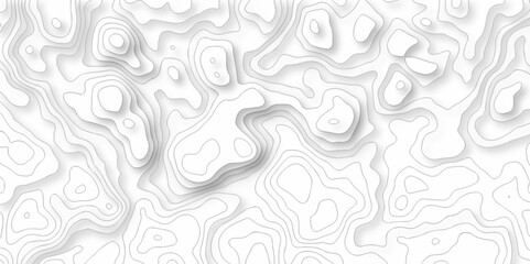 Topographic map. Geographic mountain relief. Abstract lines background. Contour maps. Vector illustration, Topo contour map on white background, Topographic contour lines vector map seamless pattern.