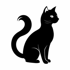 black cat vector illustration