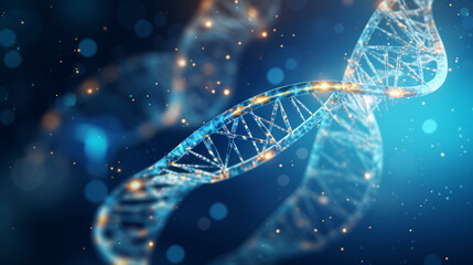 multiple DNA structures against digital wave on blue background