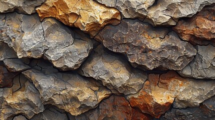 Nature Patterns: A vector illustration of patterns in rocks